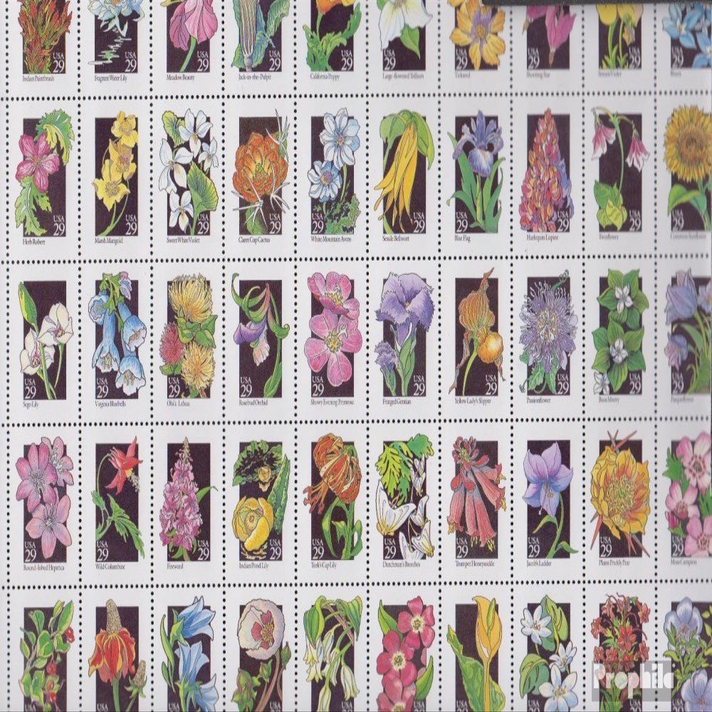 U.S. 2252-2301 ZD-Archery (Complete.Issue.) 1992 Wildflower (Stamps for Collectors) Plants/Mushrooms