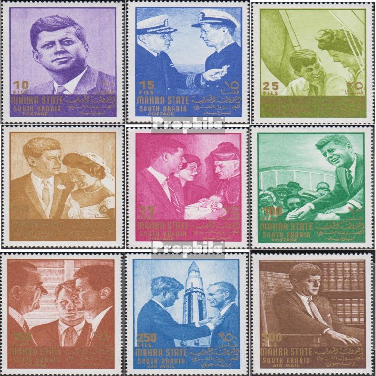 Aden - Mahra State 16A-24A (Complete.Issue.) unmounted Mint/Never hinged ** MNH 1967 John F. Kennedy (Stamps for Collectors) Celebrities/Film/Theater/Radio