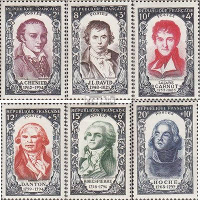 France 885-890 (Complete.Issue.) unmounted Mint/Never hinged ** MNH 1950 Famous French (Stamps for Collectors)