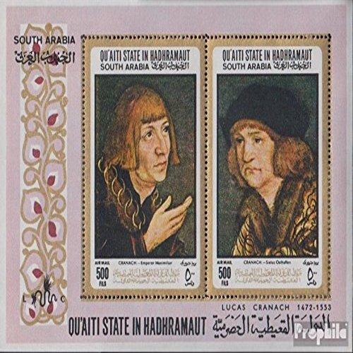 Aden - QuAITI State Block18A (Complete.Issue.) unmounted Mint/Never hinged ** MNH 1967 Paintings of Lucas Cranach (Stamps for Collectors) Painting