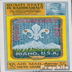 Aden - QuAITI State 122B (Complete.Issue.) unmounted Mint/Never hinged ** MNH 1967 World Jamboree (Stamps for Collectors) Rotary/Lions/Freemason/Pathfinder