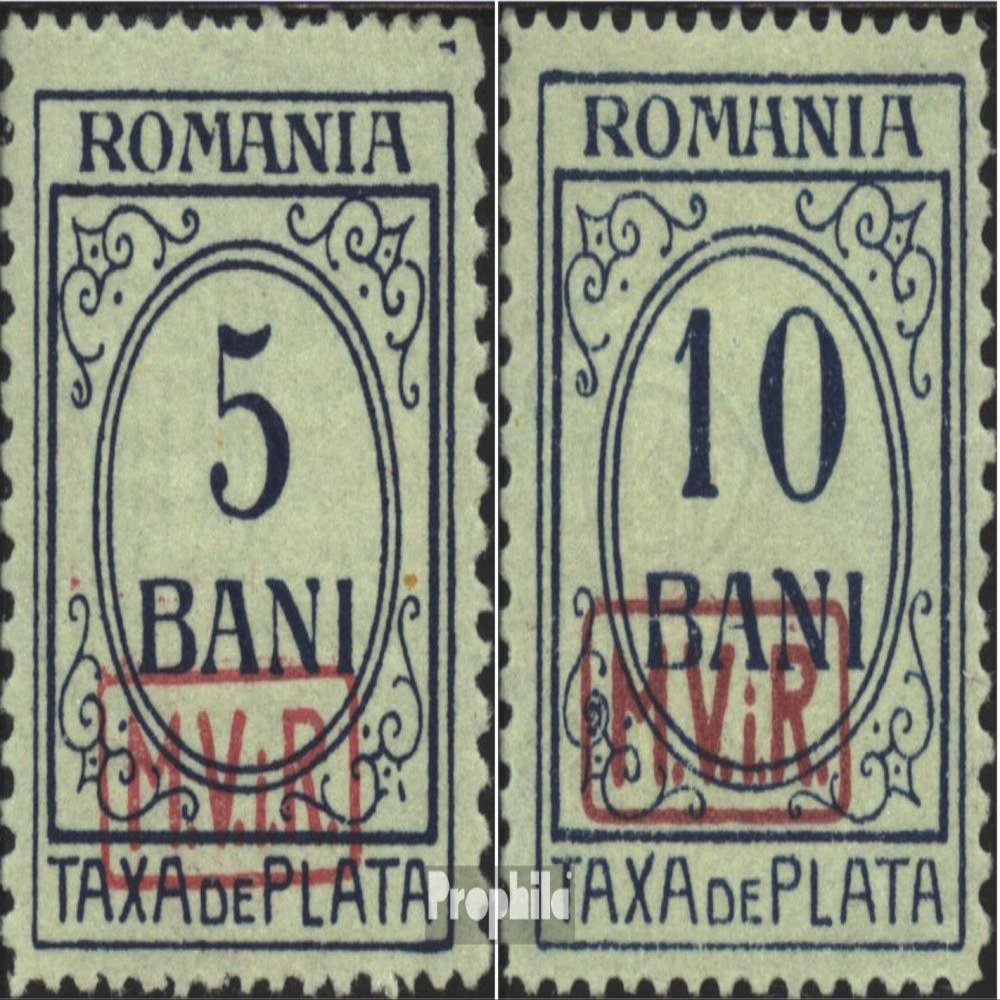 German. Military Administration. Romania P6-P7 (Complete.Issue.) unmounted Mint/Never hinged ** MNH 1918 Drawing Numbers (Stamps for Collectors)