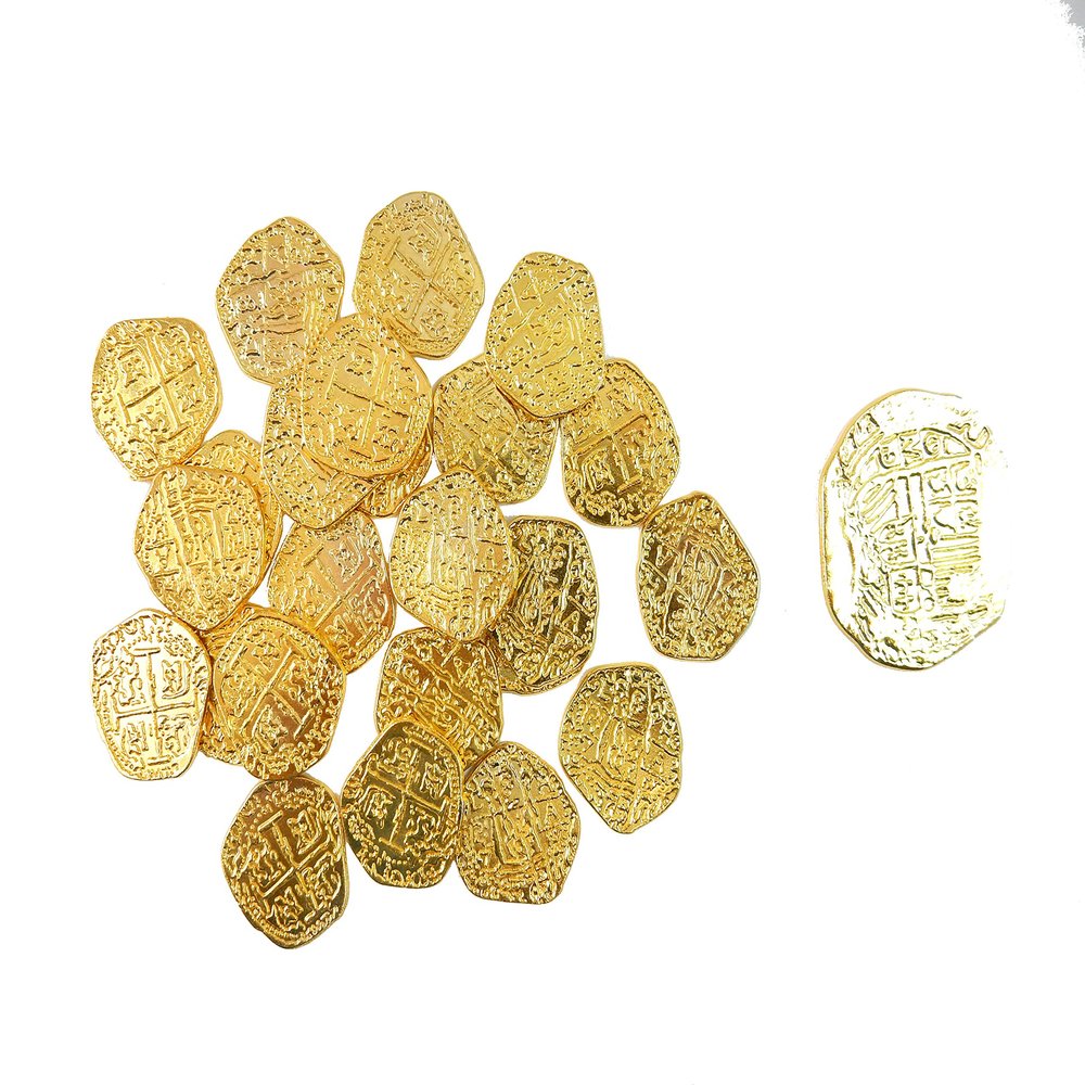 Beverly Oaks Metal Pirate Treasure Coins - Gold Doubloon Replicas - Toy Pirate Coins (1000 Coins)