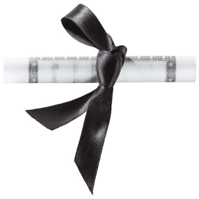 DecoPac Graduation Diploma With Black Ribbon Cake Topper, Cake Decoration, Food Safe Plastic, Pack of 24