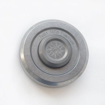TITO EDC Titanium Alloy Multipurpose Round Cake Shape Rotatable Toy Tools Fidget Block top Spinning Outdoors Tools (Stonewash)