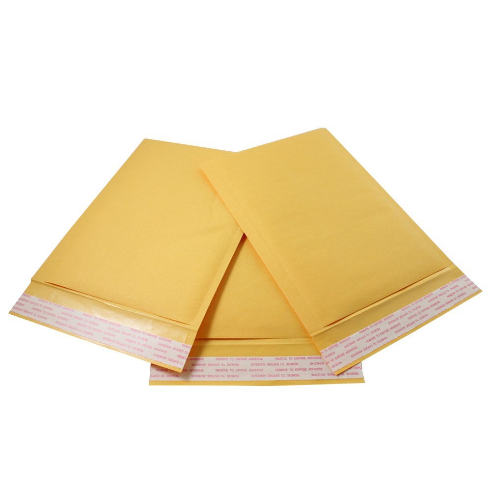 YVV HGP #0, 6" x 10", 5 Pack, Kraft Bubble Mailers Padded Shipping Envelopes Self Seal.