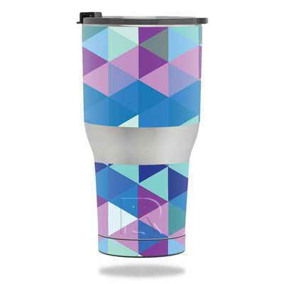 MightySkins Skin Compatible with RTIC Tumbler 30 oz. (2017) - Purple Kaleidoscope | Protective, Durable, and Unique Vinyl Decal wrap Cover | Easy to Apply, Remove, and Change Styles | Made in The USA
