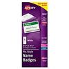 Avery Pin-Style Name Badge Kit, Top/Side Loading, 2 1/6" x 3 1/2", Pack of 24 view 1
