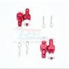 Aluminum Front & Rear Magnetic Body Mount For Traxxas TRX-4 Tactical Unit Body - 4Pc Set Red view 1