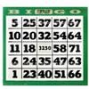 1ON EASY READ BINGO PAPER (Green) view 1