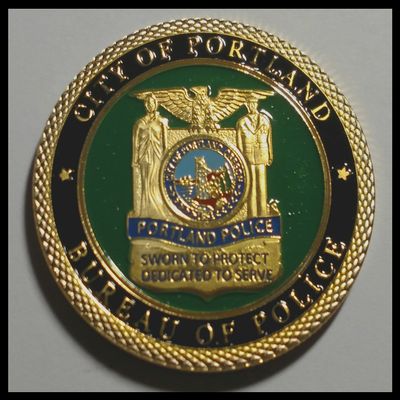Portland Police Department Colorized Challenge Art Coin