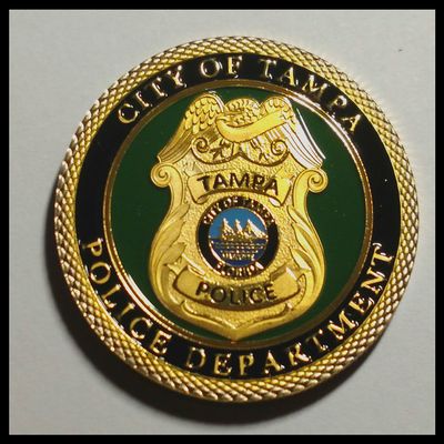 Tampa Police Department Colorized Challenge Art Coin