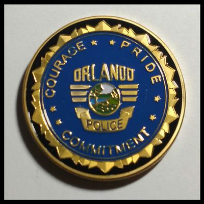 Orlando Police Department Colorized Challenge Art Coin