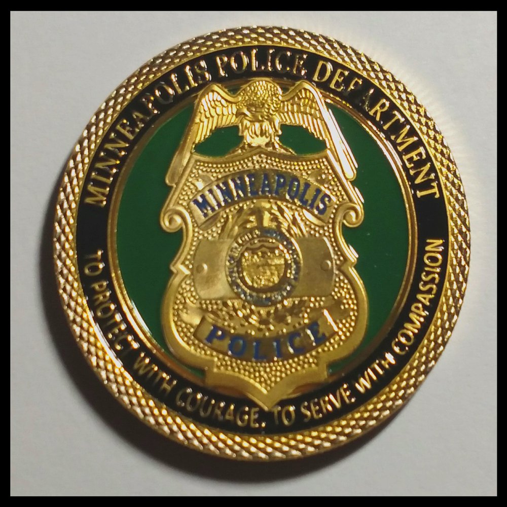Minneapolis Police Department Colorized Challenge Art Coin