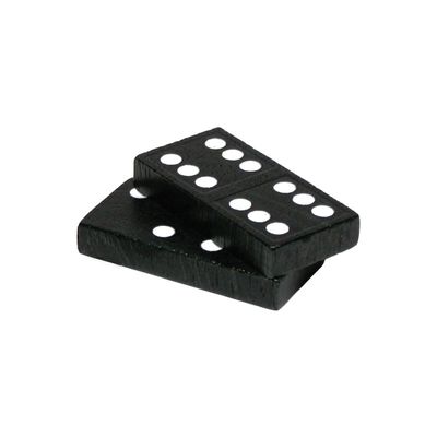 EAI Education Double-Six Dominoes: Wood: Black - Set of 28