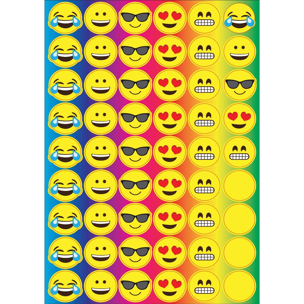 Ashley Productions ASH40016 Foam Manipulatives, Emoji Counters, Set of 50