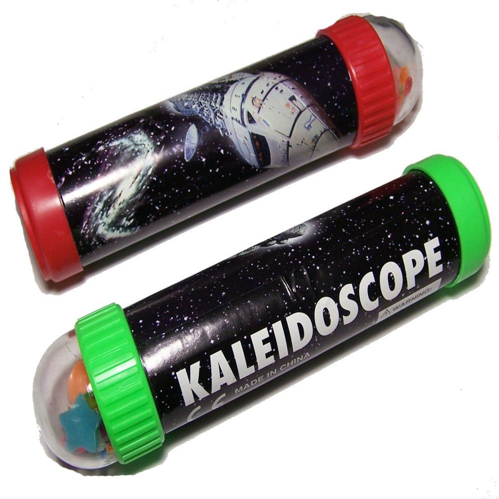 24 Pieces wholesale bulk lot OUTER SPACE SPINNING Glow in the Dark KALEIDOSCOPE