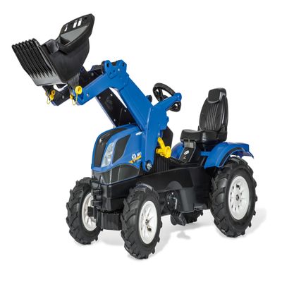 ROLLY TOYS New Holland T7 Tractor with Frontloader and Pneumatic Tyres