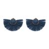 "Tokyo Blossom" Fringe Earrings - Blue view 1