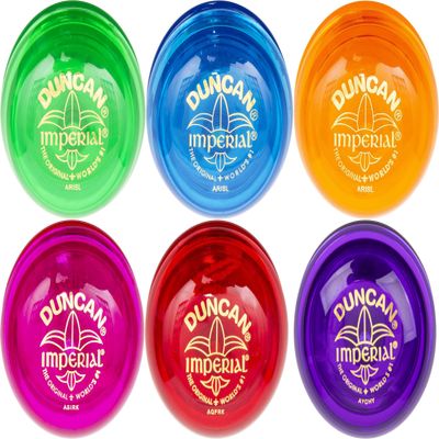Duncan Imperial Yo-Yo Six Pack Gift Set - Includes One of Each Color (Green, Blue, Orange, Fuschia, Red, Purple)