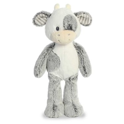 Aurora Adorable Cuddlers Coby Cow Baby Stuffed Animal - Security and Sleep Aid for Kids and Babies - Perfect for Baby Showers and Nursery Decorations - Gray 13.5 Inches