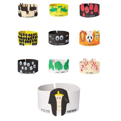 Rite Lite Passover Plagues Foam Headbands 10 Pack | Pesach Seder Gifts Jewish Holiday Party Favors Decor Educational Playful Learning Hours of Fun!