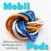 Mbii Fidget Ball (MultiColor): Quiet Mobius ADHD Anxiety Stim Stress Relief Toy Tool for Home Travel Office or Desk (Small, Full, Orange Blue Silver) view 2