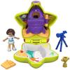 Polly Pocket Tiny Pocket Places Rockin Science Compact with Science-Themed Location, Micro Shani Doll, Surprise Reveals, Rocket, Volcano, Telescope, Clip-on Ring & More, Ages 4 and Older view 1