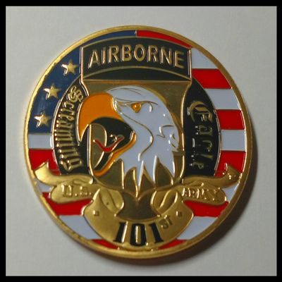 101st Airborne Screaming Eagles Operation Iraqi Freedom Military Challenge Art Coin