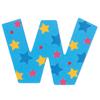 Bigjigs Toys Star Letter W (Blue) view 1