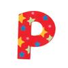 Bigjigs Toys Star Letter P (Red) view 1