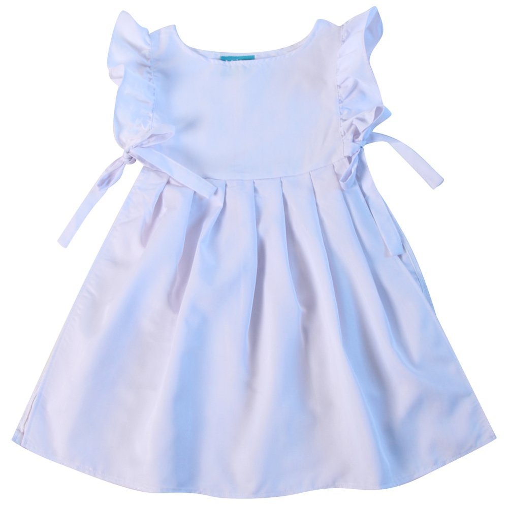 Making Believe Girls Pinafore Smock, White, Girls Medium 6-8