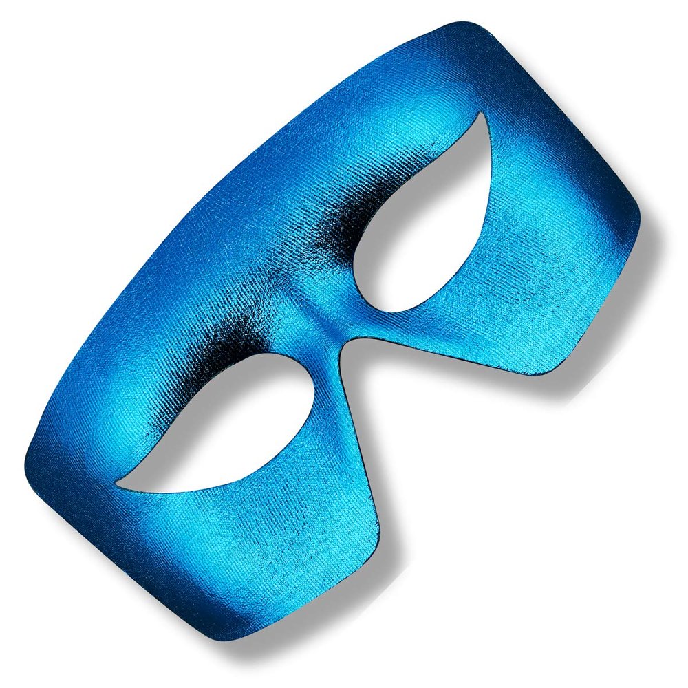 FlashingBlinkyLights Costume Masquerade Masks for Mardi Gras Party Supplies (NON-Light Up) (Set of 12) (blue)