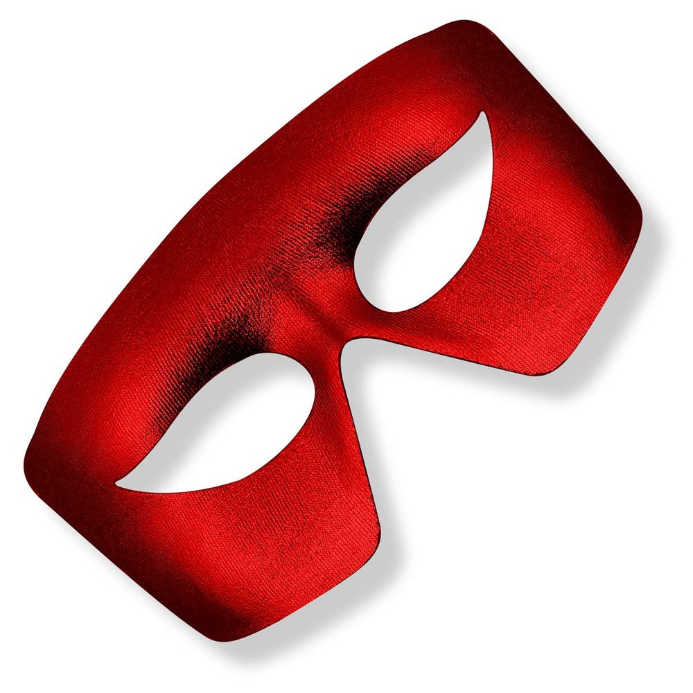 FlashingBlinkyLights Costume Masquerade Masks for Mardi Gras Party Supplies (NON-Light Up) (Set of 12) (red)