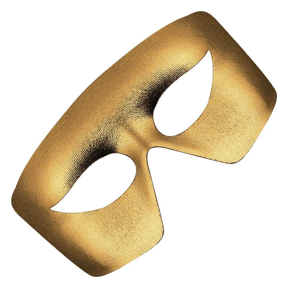 Costume Masquerade Masks for Mardi Gras Party Supplies (Non-Light Up) (Set of 12) (Gold)