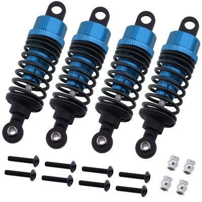 (4-Pack) HobbyPark Aluminum Shock Absorber Assembled Dampers 122004 Blue for Tamiya TT02 Redcat Lightning EP Drift/EPX PRO Parts Upgrades
