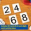 Learning Advantage Number Cards 0-9 | Black | Set of 50 | Practice Number Recognition | Classroom Resource view 2