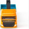 SIKU 1683, Volvo Roll-Off Tipper with Crane, Metal/Plastic, Orange/Turquoise, Roll-Off Body, Rotating Crane view 2