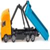 SIKU 1683, Volvo Roll-Off Tipper with Crane, Metal/Plastic, Orange/Turquoise, Roll-Off Body, Rotating Crane view 4