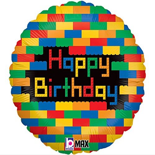 Betallic Burton & Burton 18" Package Happy Birthday Blocks