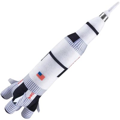 Soft Saturn Rocket Plush Toy  26 (1 Pc.)  Colorful Printed Space Rocket Plush  Great Gift for Kids, Prize & Space Enthusiasts