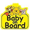 2 PCS Baby on Board, Reflective 3M  5 Inch Bear Cartoon Sticker Decal for Laptop, Car, Window, Truck, Bumper  Safety Sign for Parents view 1