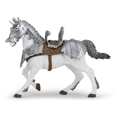 Papo -Hand-Painted - Figurine -Medieval-Fantasy -Horse in Armour -39799 - Collectible - for Children - Suitable for Boys and Girls - from 3 Years Old