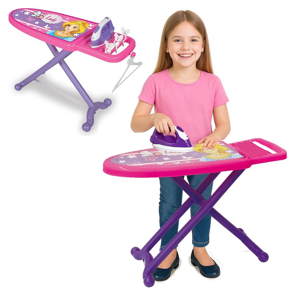 Jamara 460259 MANUALIDADES KIT Para Ni'Os Does Not Apply Little Laundry Princess-Ironing Set, Purple, One Size