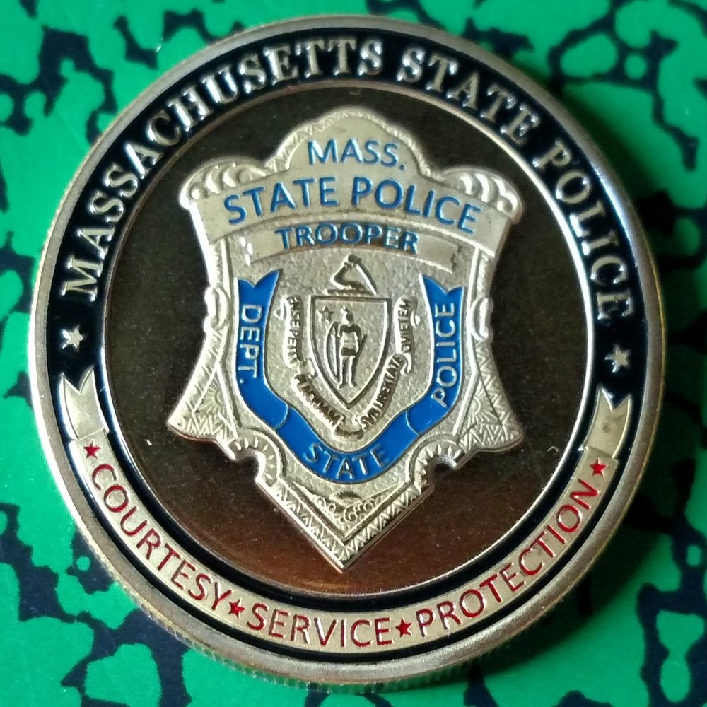 Massachusetts State Police Challenge Art Coin