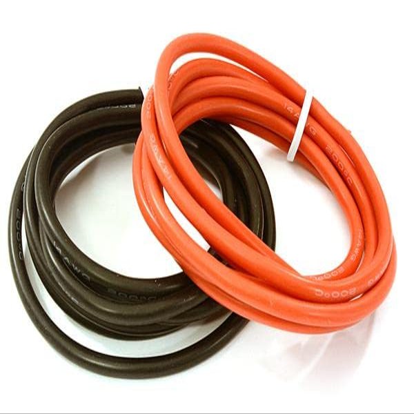 Integy Flexible 14 AWG Gauge Silicone Wire 1m Set, 39in Black 39in Red