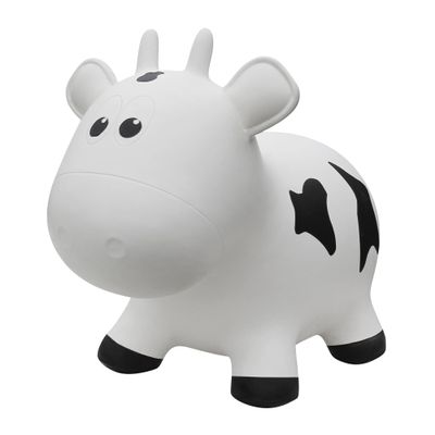 Farm Hoppers Award Winning Inflatable Bouncing White Cow with Pump
