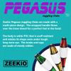 Zeekio Pegasus Juggling Club Set - Premium Quality - Beginner to Pro - Set of 3 (All Red) view 4
