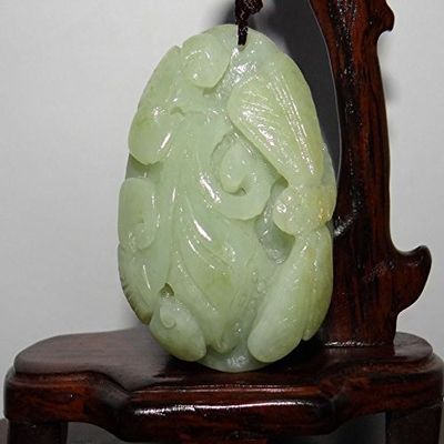 2" China Certified Nature Nephrite Hetian Jade Lucky Butterfly Pendants