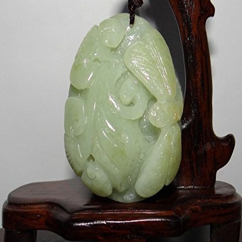 2" China Certified Nature Nephrite Hetian Jade Lucky Butterfly Pendants